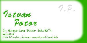 istvan potor business card